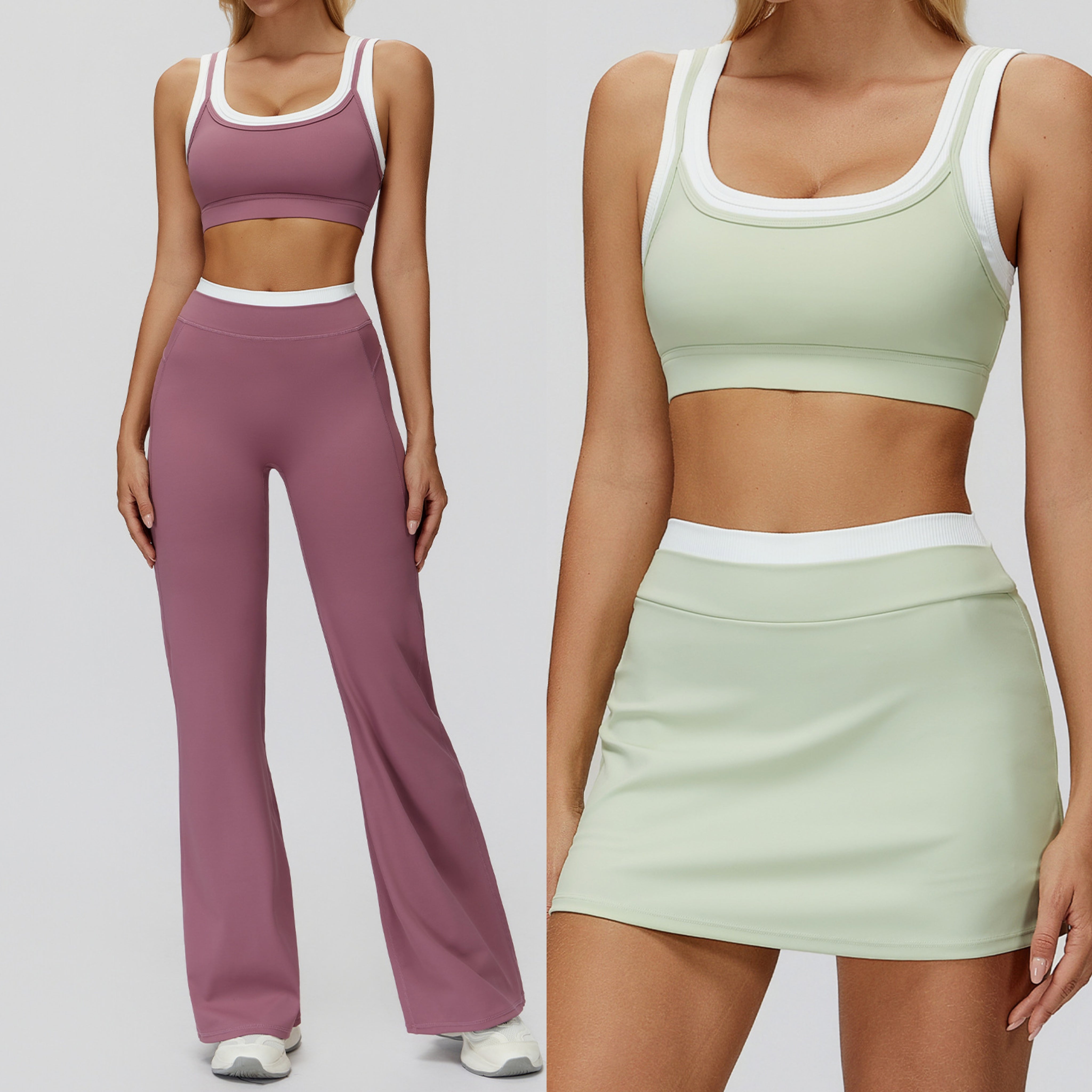 Yoga suit female thread high waist leisure all-match fitness exercise suit 3129