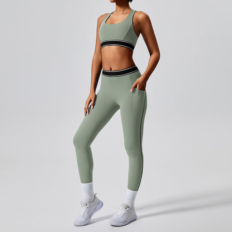 New style fitness  two-piece female Pilates exercise yoga suit