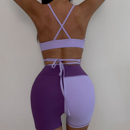 Sports underwear female shockproof running Pilates training sexy gather sling bra yoga health 5 colors