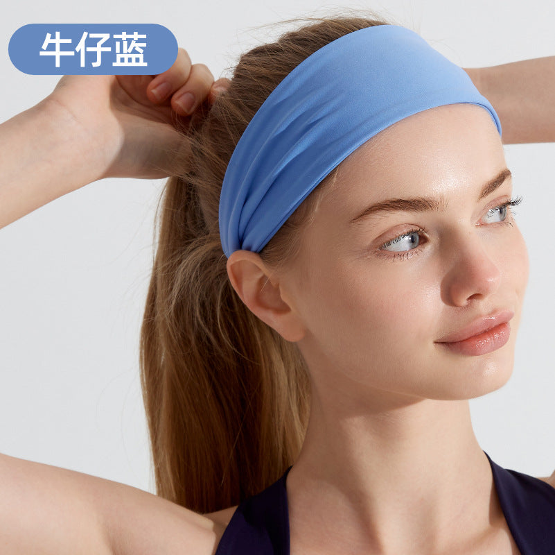 Sports headband absorbs sweat yoga fitness headband summer girls running headband MOQ20pcs