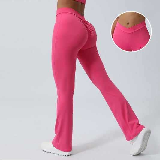 Cross V-shape fitness Flare shrink peach without T-line quick dry 4colors