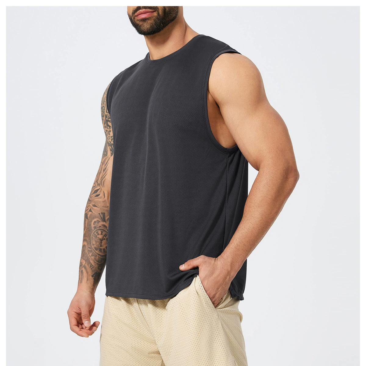 Sleeveless Sports Men's Casual Fitness Spring/Summer vest 1067