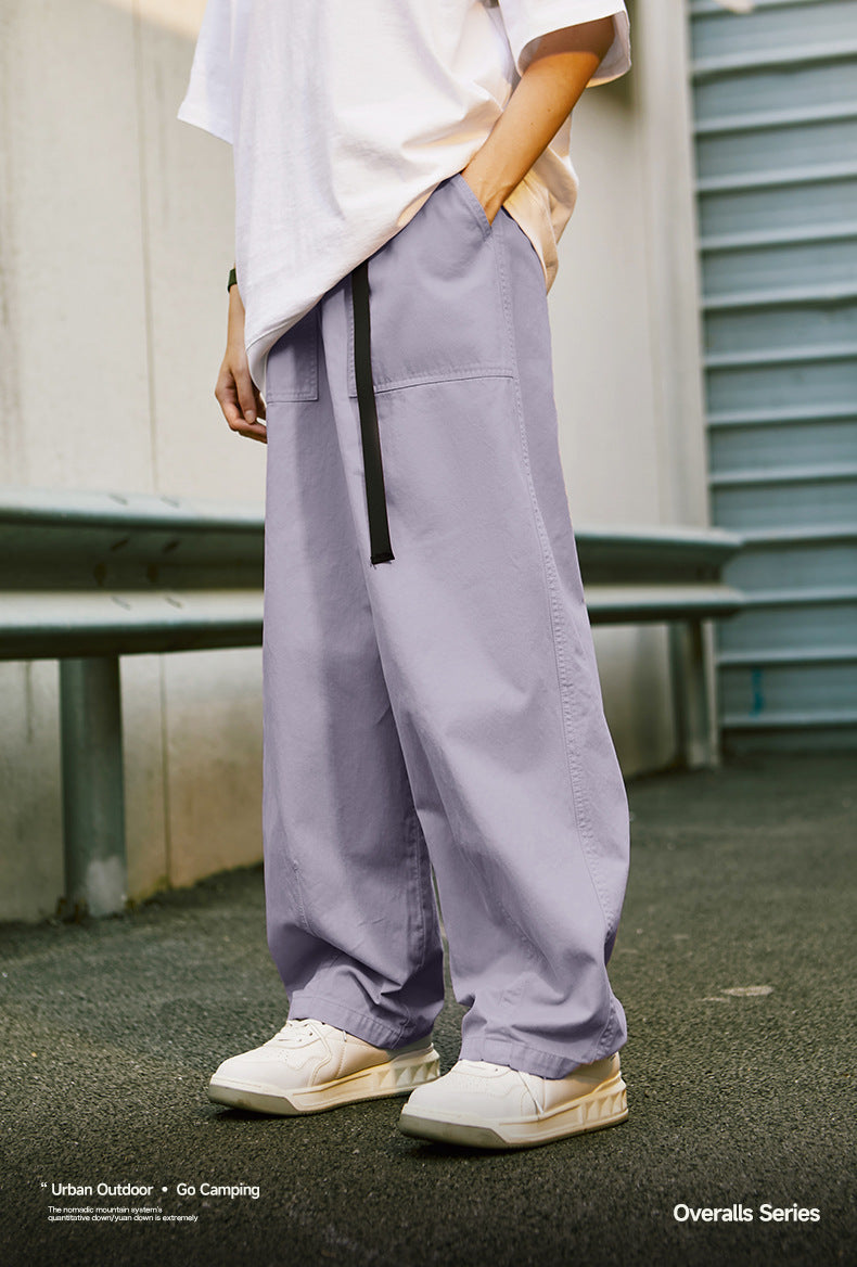 Japanese trendy brand loose tooling wide-leg trousers 2023 spring and summer new cotton 7 colors