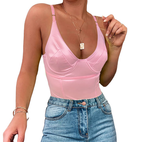 Barbie Powder 80168 tank top Solid color onesie