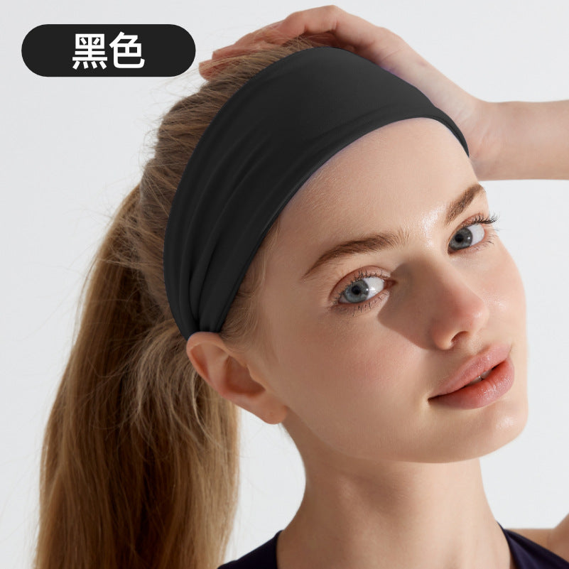 Sports headband absorbs sweat yoga fitness headband summer girls running headband MOQ20pcs