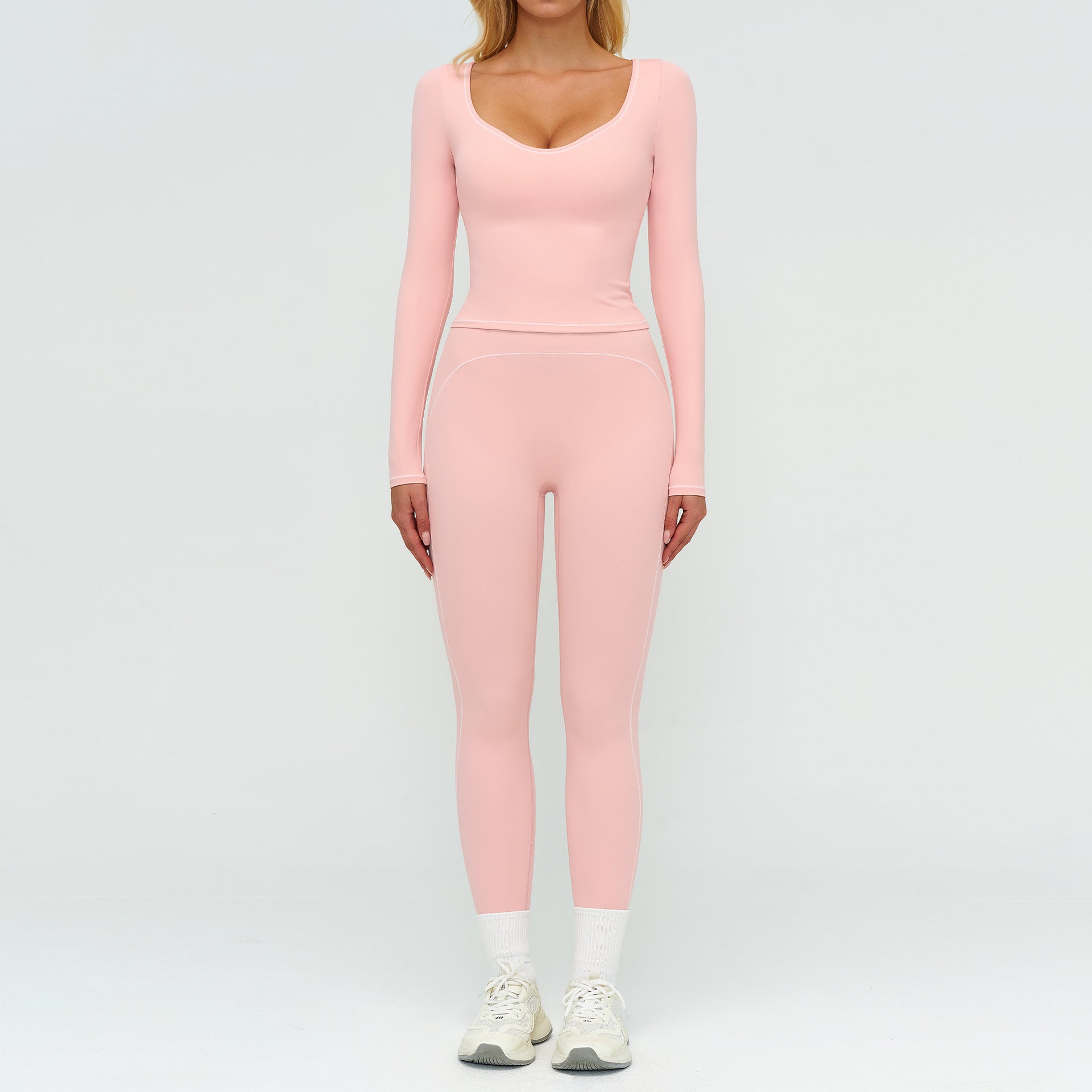 Yoga set  sports and fitness wear, women's running exercise set 7028