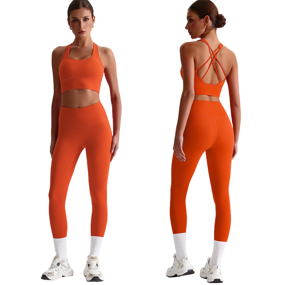 Yoga suit female nude feeling beauty back bra wearing running fitness hip yoga pants