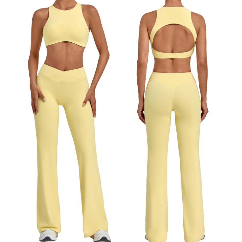 Exercise yoga suit wearing running fitness exercise abdominal lift hip yoga suit