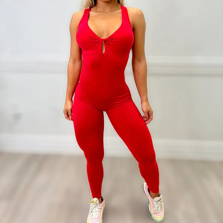 Fitness Gym Bodysuits Exercise Workout Yoga Set Women's Yoga Wear Jumpsuit