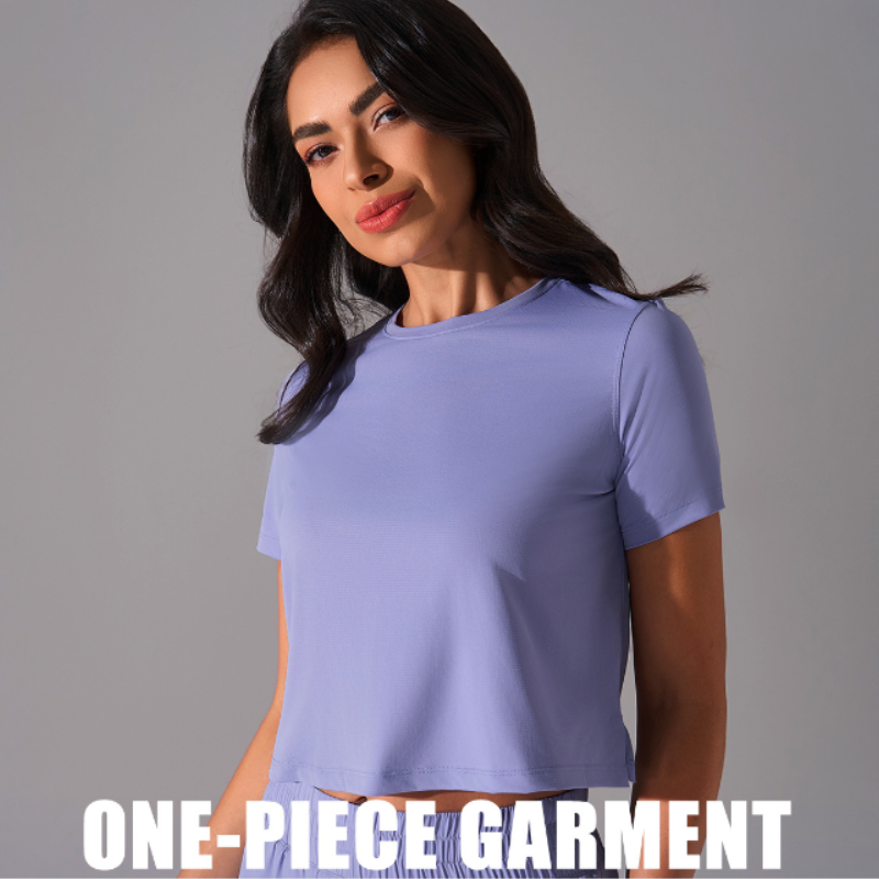 Summer round neck loose T-shirt light dry running fitness sport short sleeve  D25016