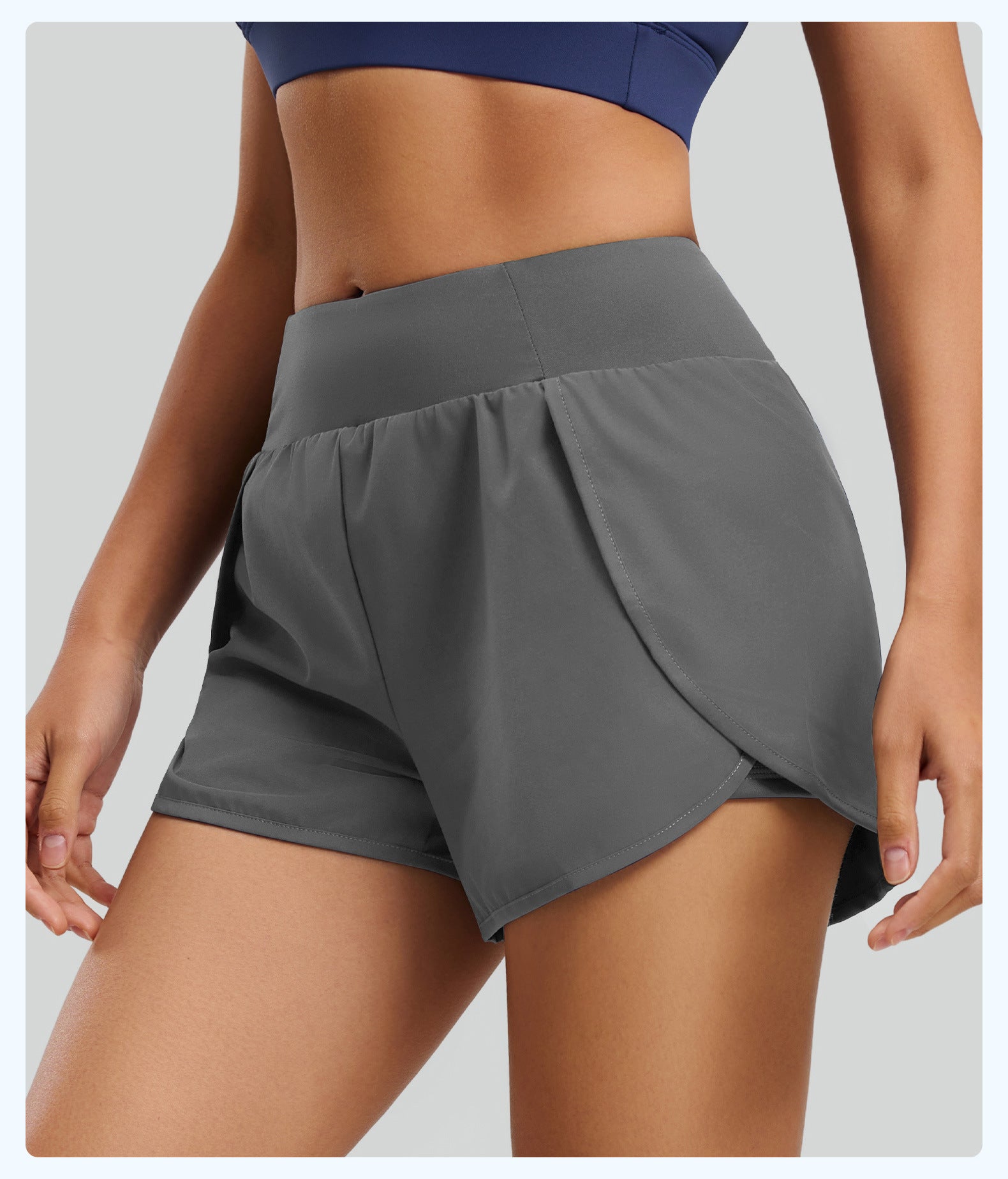 Women's Thin Loose Sports Shorts with Side Pockets, Anti-Ride-Up, for Running & Fitness