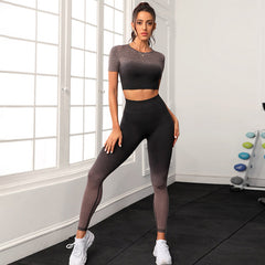 Gradient hip Yoga pants High-waisted hip lift training pants 3 colors