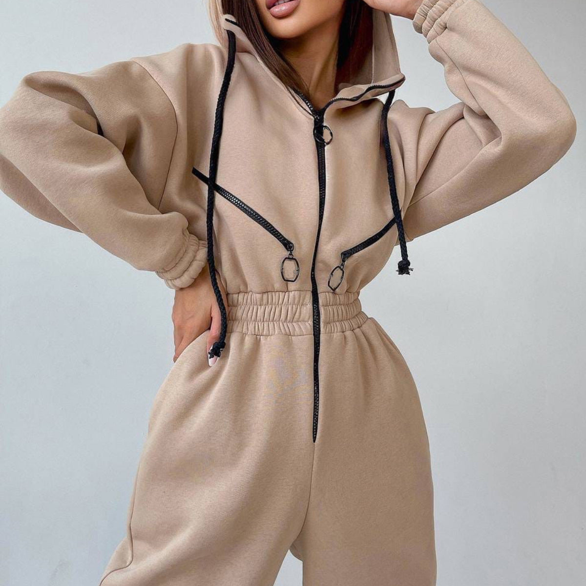 Hooded jumpsuit 8 colors