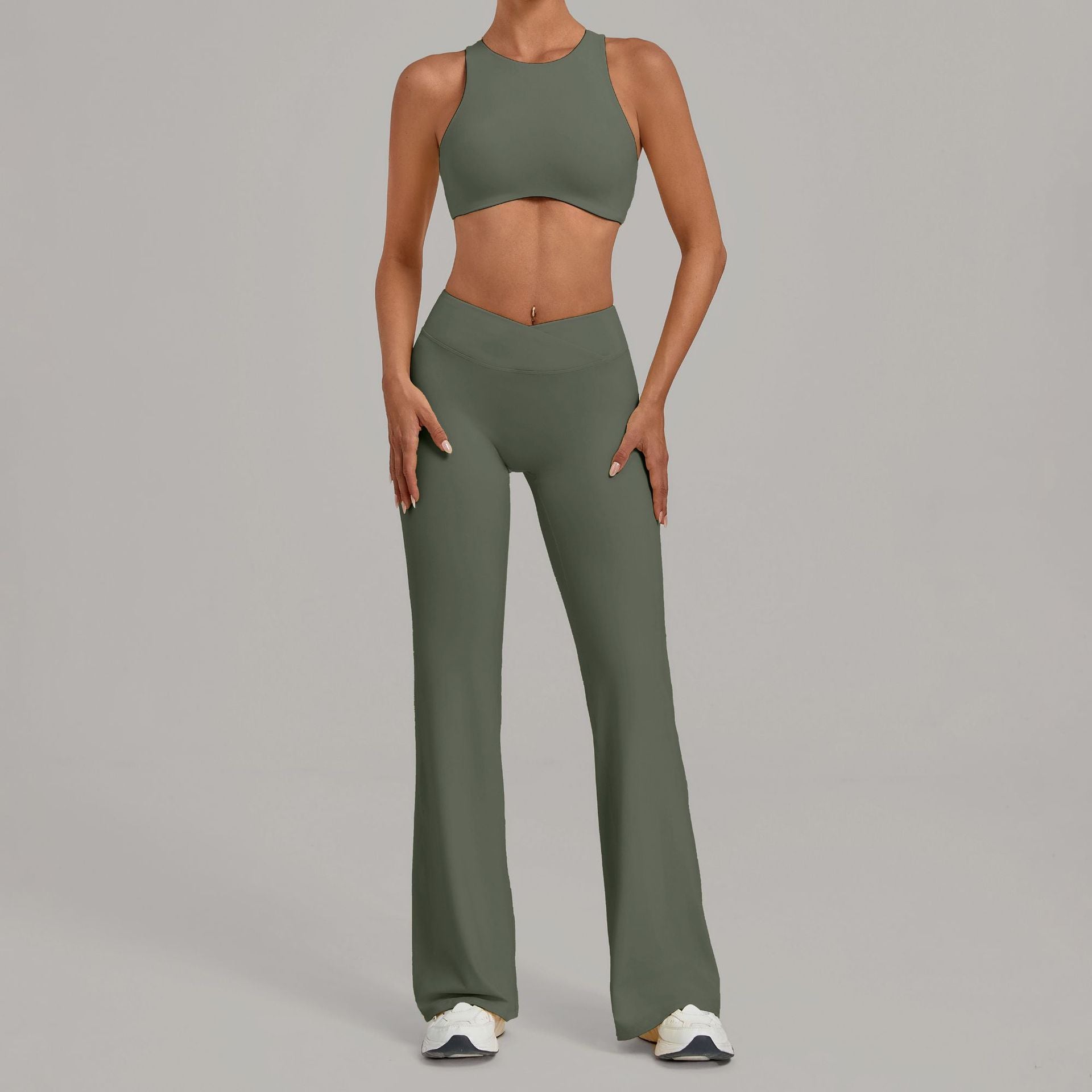 Exercise yoga suit wearing running fitness exercise abdominal lift hip yoga suit