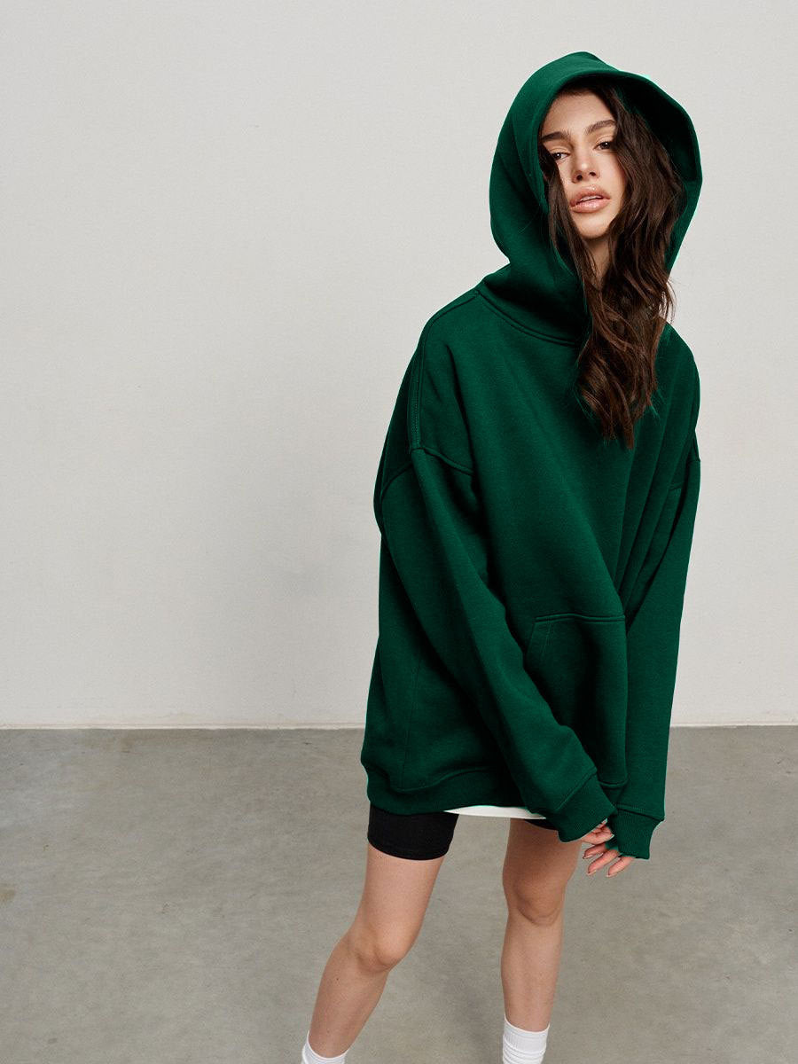 Fleece loose pocket hoodie 8 colors