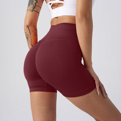 Hip-lift high-waisted three-point fitness pants 9 colors