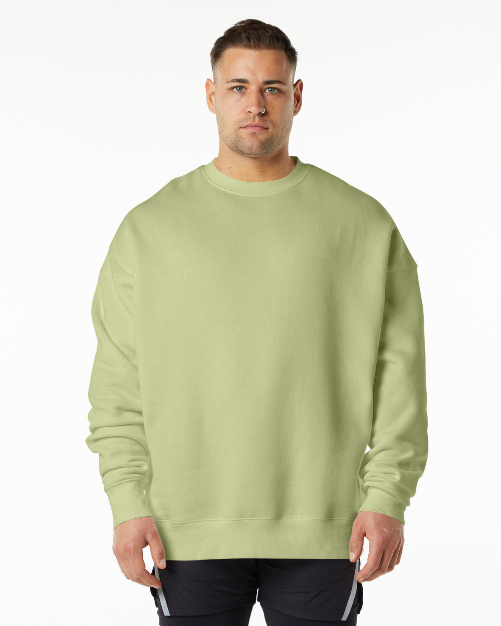 400G plus fleece thick round neck loose shoulders oversize hoodie 6 colors