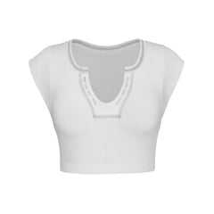 Y2K Summer slim ultra short sexy Spice Girl top knitted thread base T-shirt 10 colors