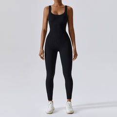 Seamless one-piece yoga suit abdominal slimming elastic bodysuit 6848 7 colors