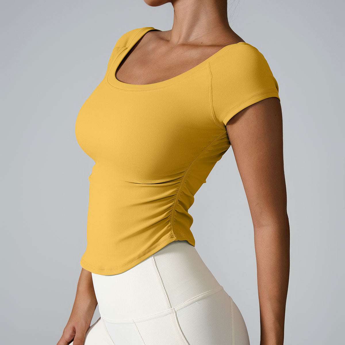 Women Bare Feel Quick Dry Slim Sports Tee, Lightweight for Yoga Running