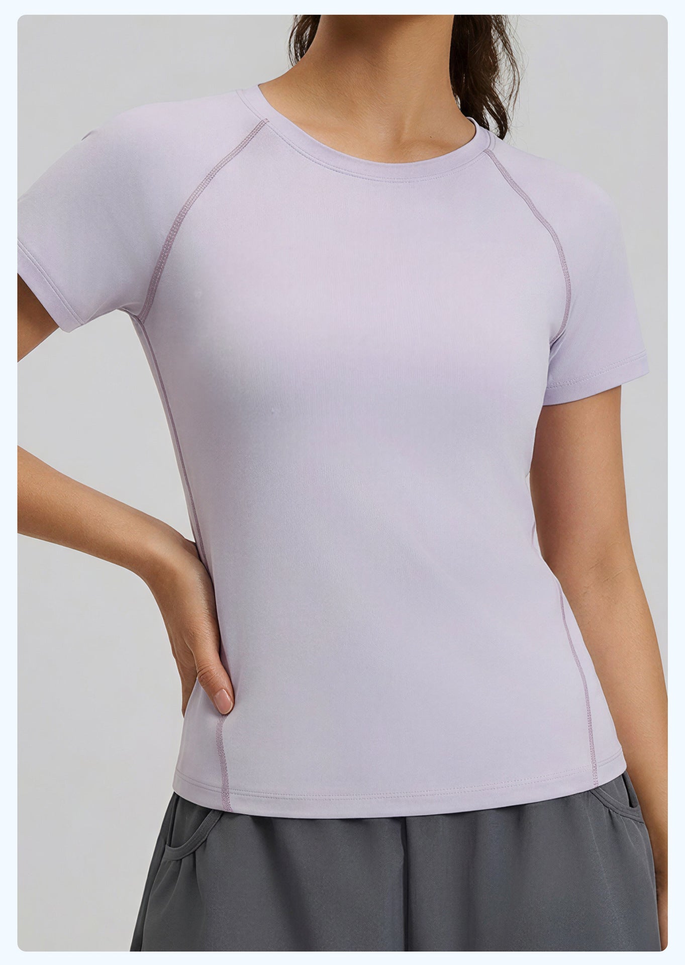 Summer crew-neck sports style slim yoga top female breathable loose all-match sports short-sleeved T-shirt