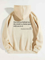 Fleece hoodie plain letter pocket drawstring printed hoodie plus size 11color