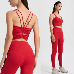 Nude high waist and hip lift running fitness pantsuit 5 colors