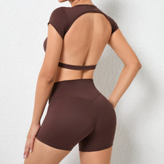 High waist hip lift yoga suit elastic belly compression fitness quick drying 7 colors