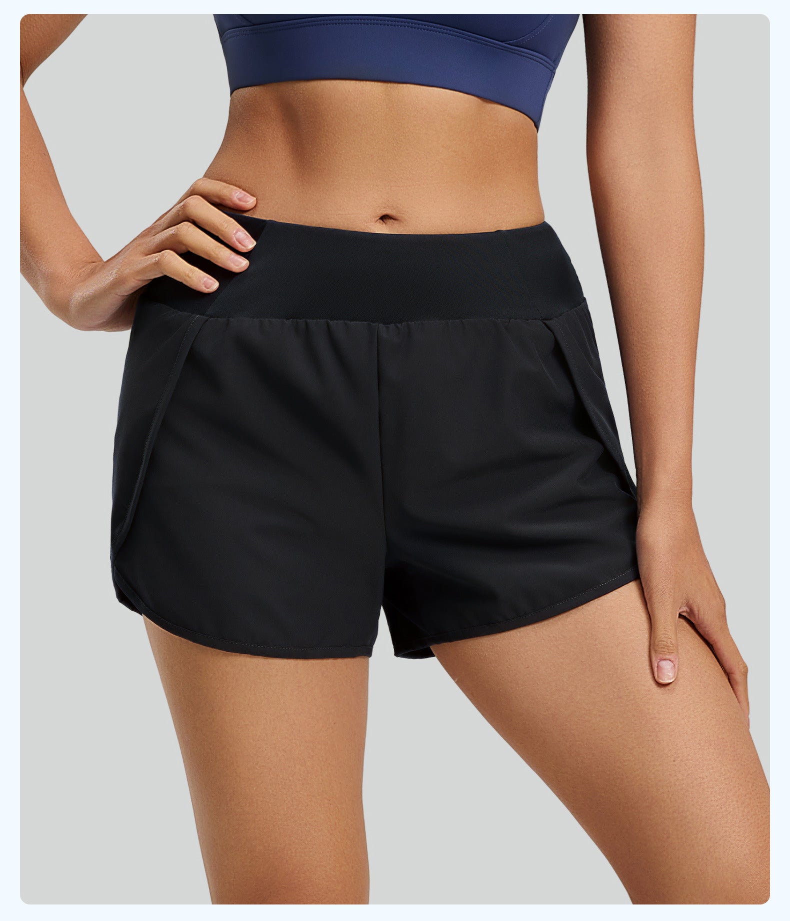 Women's Thin Loose Sports Shorts with Side Pockets, Anti-Ride-Up, for Running & Fitness