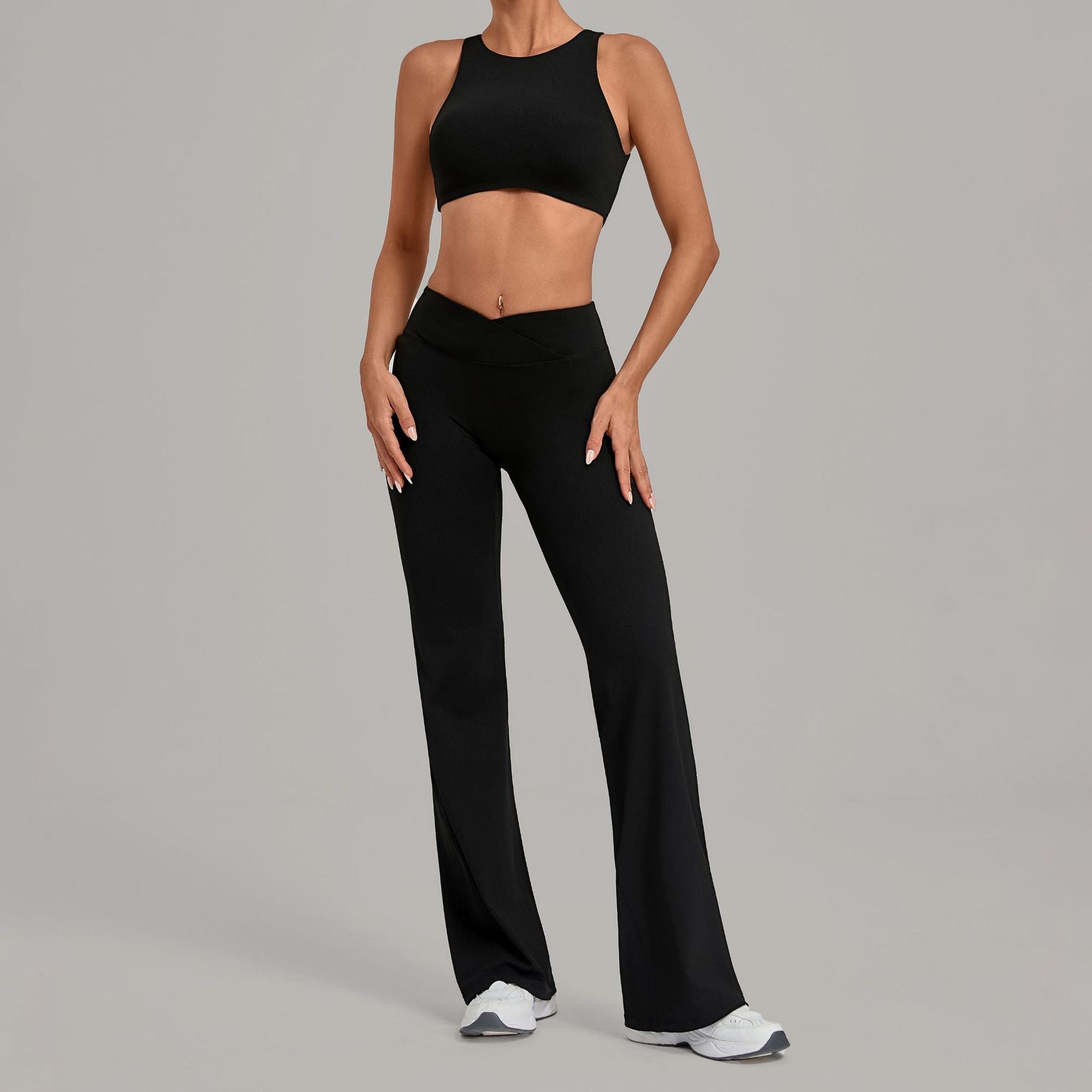 Exercise yoga suit wearing running fitness exercise abdominal lift hip yoga suit