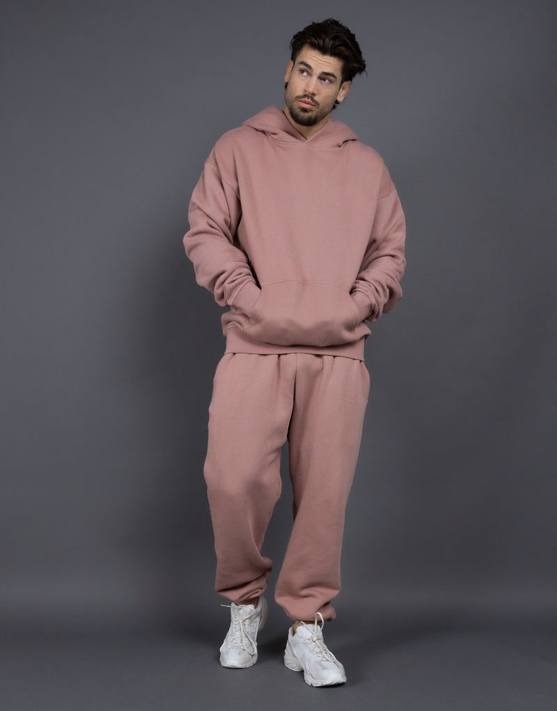 400G fleece plus thick suit men's and women's loose hoodie pants two-piece set 6color