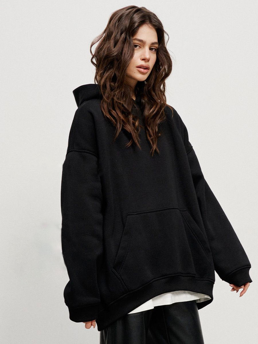 Fleece loose pocket hoodie 8 colors