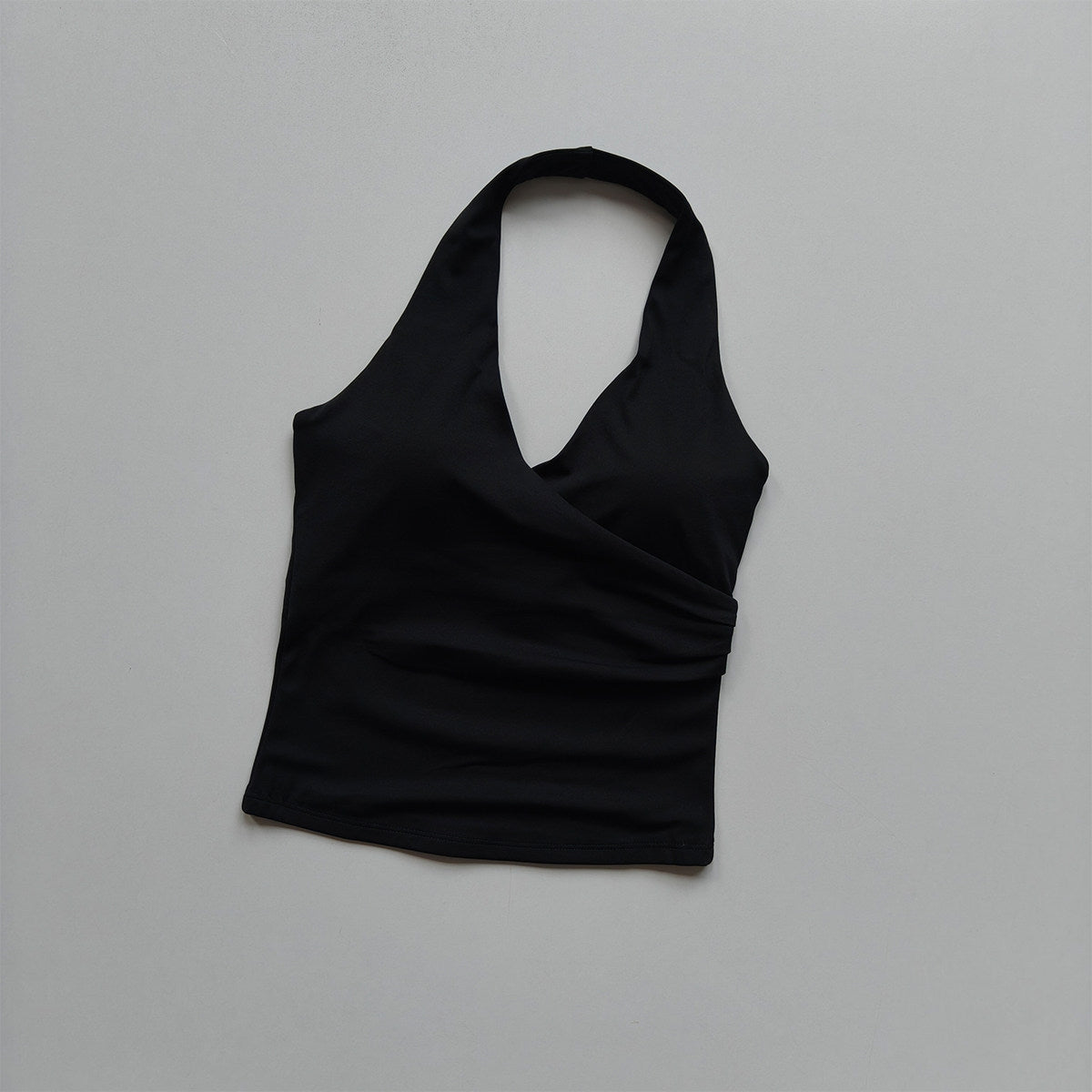 New Women V-Neck Halter Cross Back Sports Bra with Built-in Pads, Quick Dry Yoga Tank Top for Workout Fitness