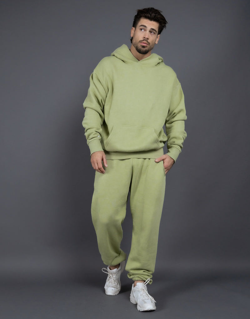 400G fleece plus thick suit men's and women's loose hoodie pants two-piece set 6color