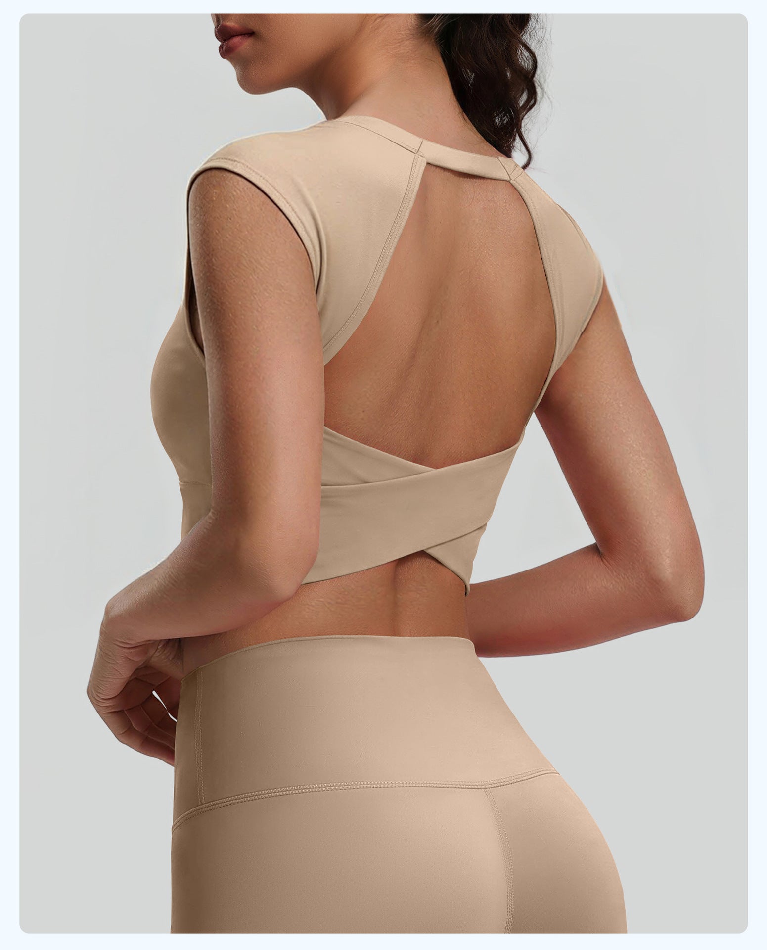 Women's Twisted Cutout Back Yoga Tank Top with Removable Pads