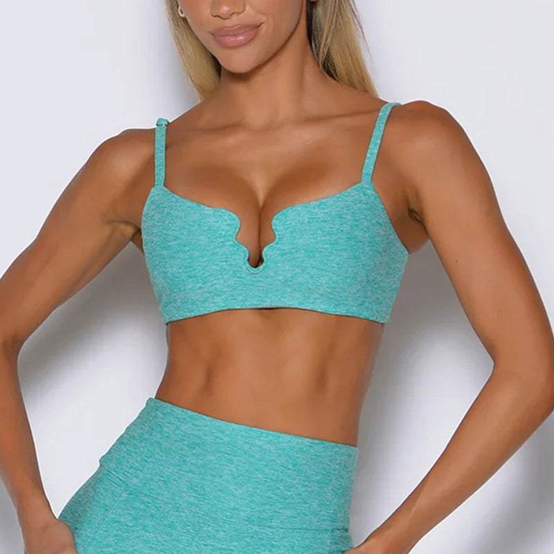 Yoga bra running fitness sports underwear high waist hip tights pantsuit female