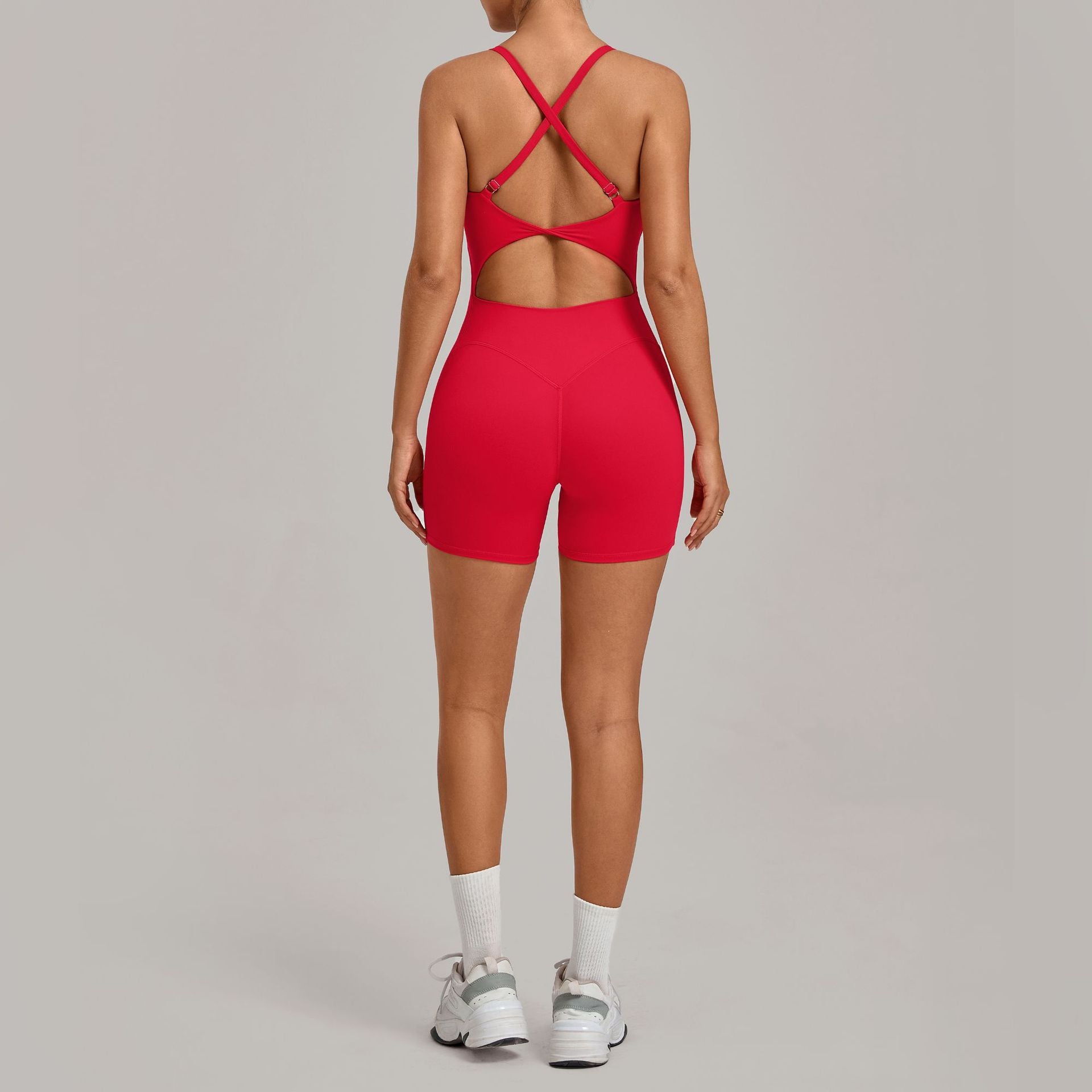 Adjustable clasp yoga suit cross abdominal lift hip movement yoga suit