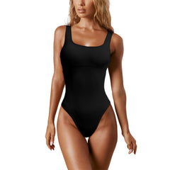 Square collar threaded briefs bodysuit body yoga clothing quick-drying breathable tight-fitting 6 colors