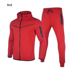 Splicing Zipper Jacket Men's Hooded Sports Leisure Suit Men's Suit 7 Colors