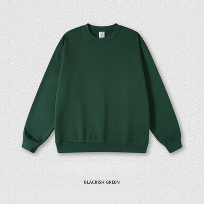 Wool loop 440G loose round neck solid color hoodie 11 colors