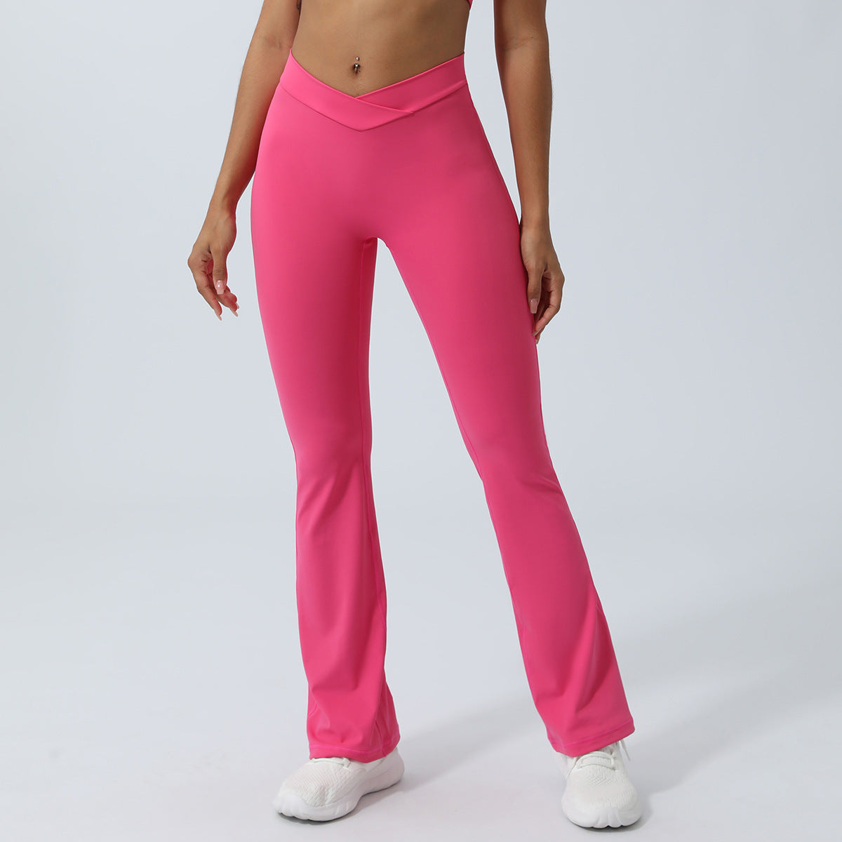 Cross V-shape fitness Flare shrink peach without T-line quick dry 4colors