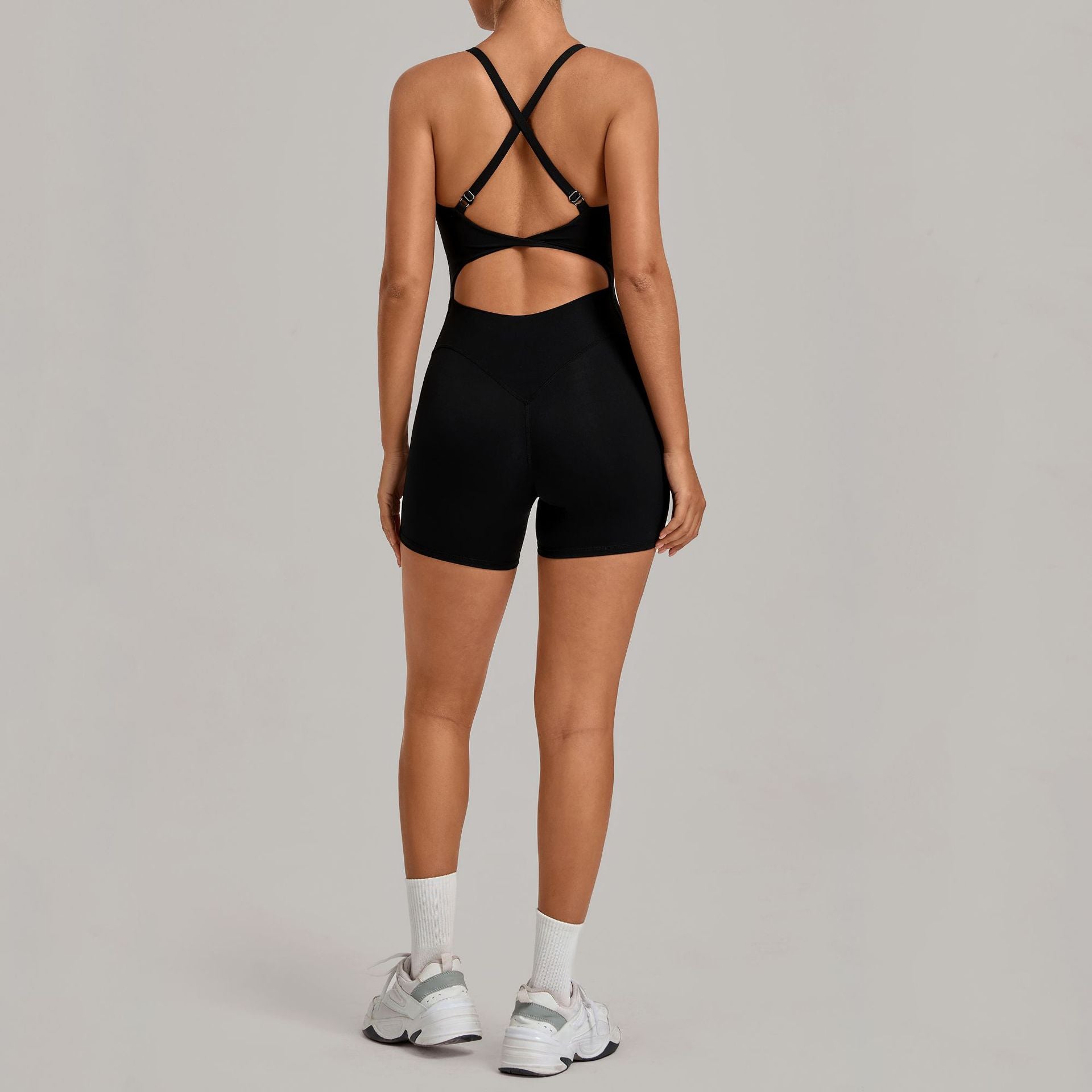 Adjustable clasp yoga suit cross abdominal lift hip movement yoga suit