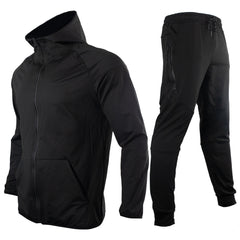 Splicing Zipper Jacket Men's Hooded Sports Leisure Suit Men's Suit 7 Colors