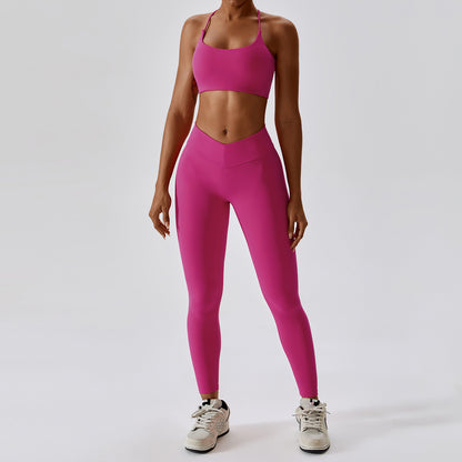 Plus Size Pilates Running Fitness Exercise Yoga set 8233 5 colors-2