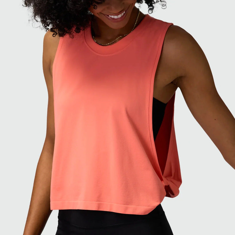 Women's Loose-fit Sleeveless Workout Tank Top for Running, Yoga & Gym Training