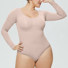 One-piece Underwear Belly-lifting Buttocks Shaping Jumpsuit Women's Tight-fitting Long-sleeved Corset Slimming Body-shaping Corset  3 Colors