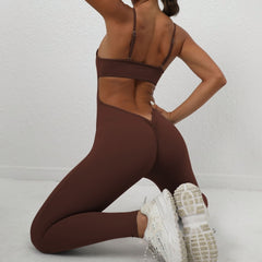 Wrinkled butt lifting one-piece quick-drying fitness yoga pants 6 colors