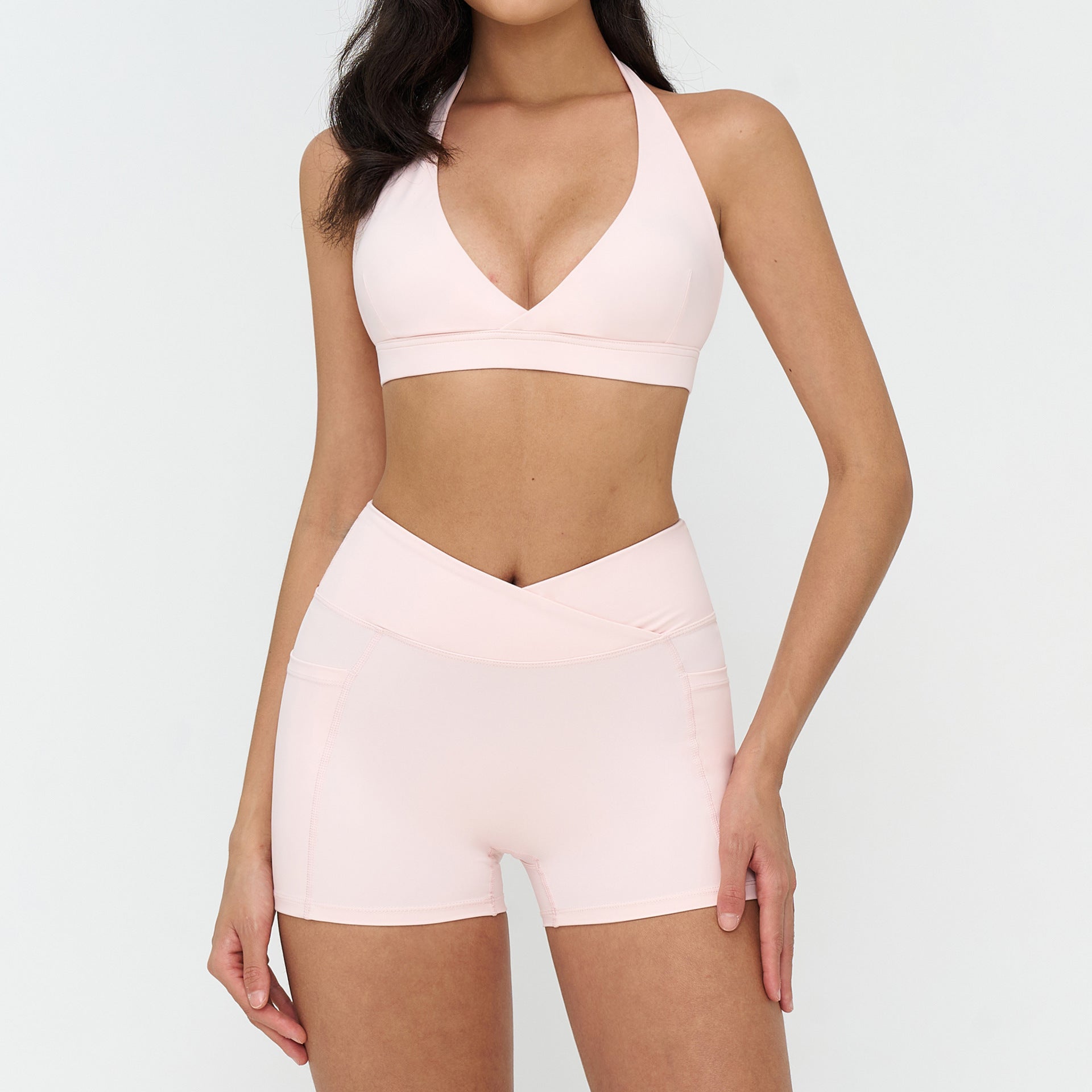 Yoga suit outdoor leisure suit running fitness exercise suit bra + shorts 4518