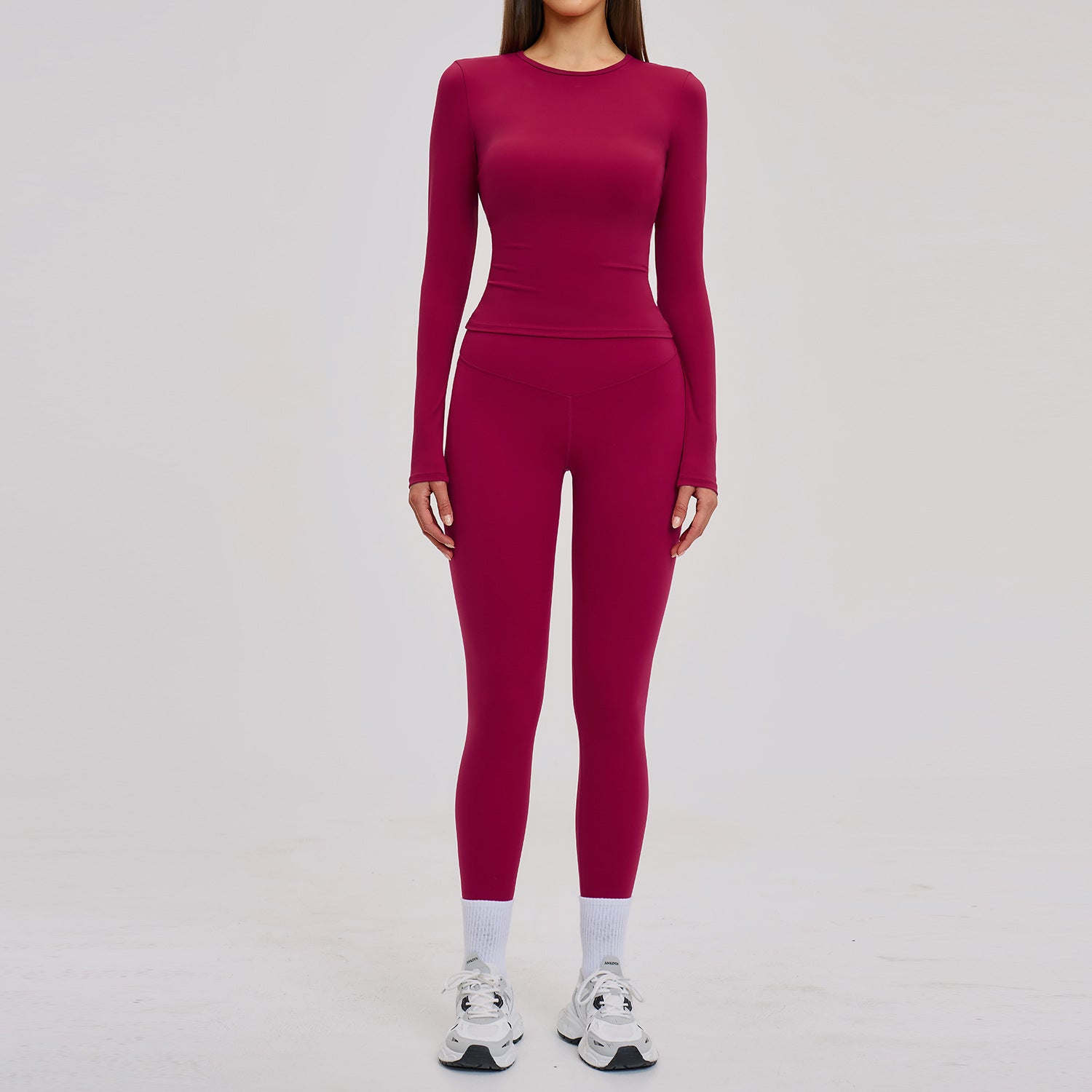 Yoga suit tight sports leisure suit female outdoor running fitness suit 8519