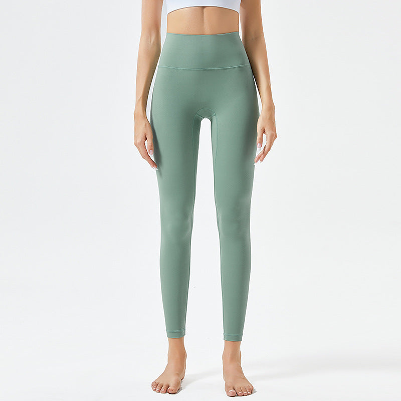 Fitness cloud feeling super soft hip lift women high waist stretch naked sense sports running yoga leggings